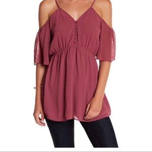 Cold Shoulder Swiss Dot Tunic
